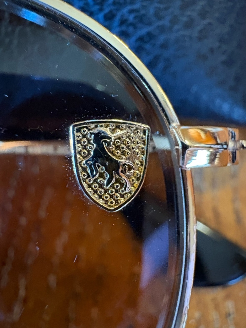 Ray-Ban RB3447 Round Metal Sunglasses Gold Frame Brown Lens Italy w/ Case - Picture 3 of 6